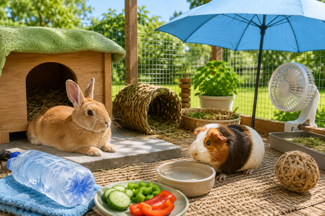 Small Animal Summer Heat Safety: Cooling, Shade & Fly Control for Rabbits & Guinea Pigs