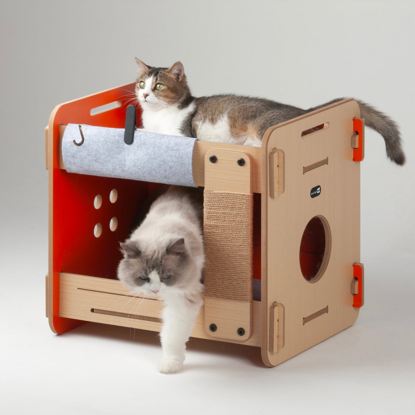 Purr & Play Kitty Bunk Bed with Scratch Post