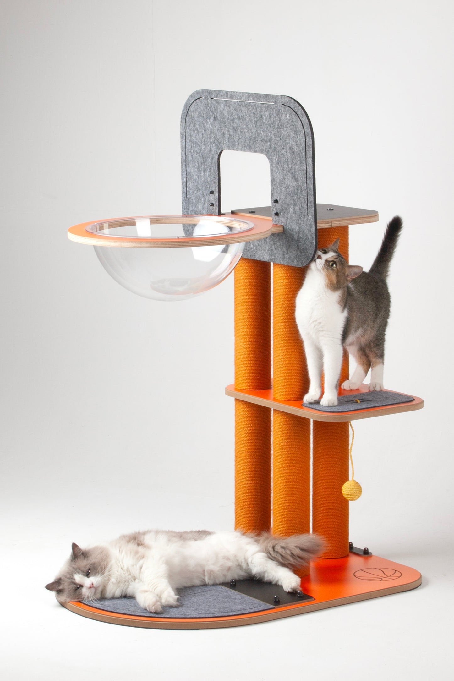 Purr & Play Kitty Basketball Hoop with Scratch Post